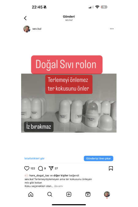 gül sıvı rolon