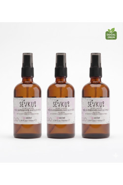 Yağı alınmamış saf gül suyu 3 lü set (100 ml)