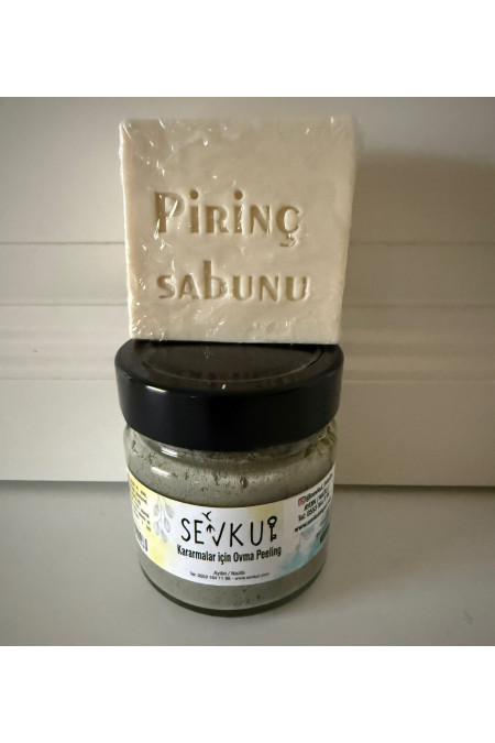 Kararmalar için ovma peeling+pirinç sütlü sabunu